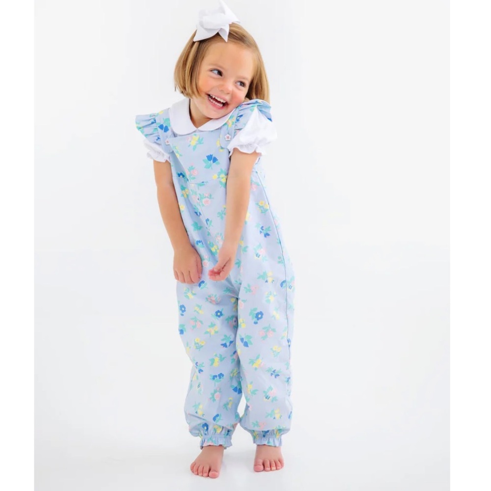 Beaufort Bonnet Violet's Vintage Overalls Little London Flowers TBBC Girls 4T